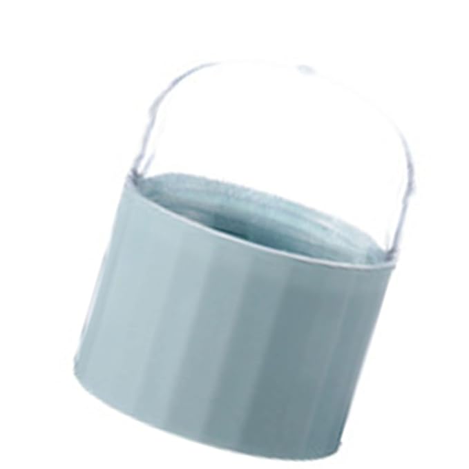 ZJchao Makeup Sponge Holder, Makeup Sponge Case, 3.1 x 2.3in Beauty Cosmetic Egg Organizer Case with Detachable Base and Clear Lid (Blue)