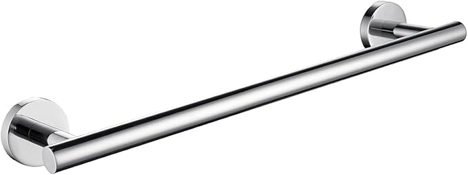Nolimas Polished Chrome Bath Hand Towel Bar Single Bars Towel Rack Rod Classic Wall Mounted Stainless Steel Toilet Kitchen Bathroom Towel Bar Towel Shelf Single Layer,12inch