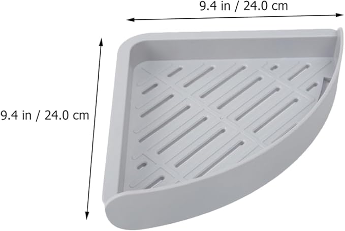 Angoily 2pcs Triangular Wall-Mounted Corner Storage Racks for Bathroom and Kitchen Punch Toiletry Shelves Compact and Design