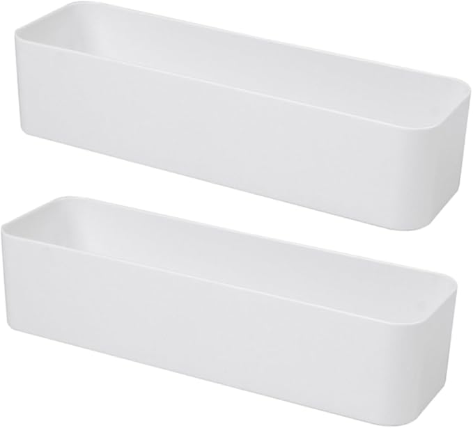 2pcs Bathroom Wall Shelves Wall-Mounted Storage Boxes Abs Plastic Organizers Space Saving Decorative