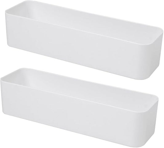 2pcs Bathroom Wall Shelves Wall-Mounted Storage Boxes Abs Plastic Organizers Space Saving Decorative