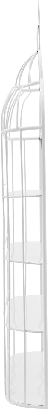 Nail Polish Organizer Wall Mounted, 4-Tier Nail Polish Storage Rack, Metal Nail Polish Storage Holder, Multifunctional Organizer for Essential Oil Perfume Lipsticks at Home Salon Spa(White)