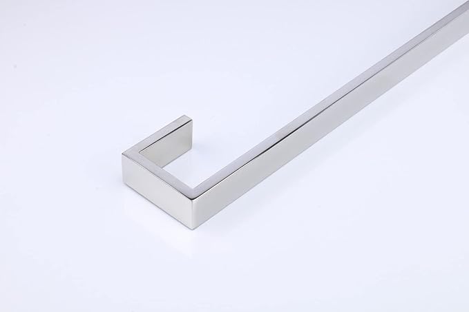 TocTen Bath Towel Rack - Square Base Thicken SUS304 Stainless Steel Towel Bar for Bathroom, Bathroom Bar Accessories Towel Rod Heavy Duty Wall Mounted Towel Holder (Polish Chrome, 20 Inch)