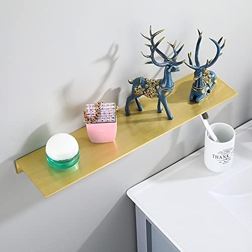 ZTBH Bathroom Divider 30-60 cm Length Bathroom Shelves, Wall Rack Bathroom Rack Bathroom Hardware Sets (Color : 40cm Brushed Gold)