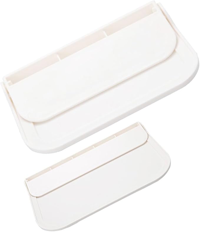2pcs Foldable Wall Mount Bathroom Corner Shelf with Soap Dish Adhesive Floating Storage Rack for Towels and Toiletries Space-Saving Small and Large Bathroom Shelves