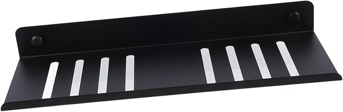Alipis 12-Inch Floating Shelf Wall-Mounted Metal Rack Matte Finish Storage Shelf for Bathroom Kitchen Living Room Office Easy Installation Space-Saving Design