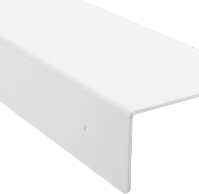 Homoyoyo Floating Wall Shelf for Bathroom and Kitchen, White Plastic No-Drill Wall-Mounted Storage Rack 50x10cm, Space-Saving Organizer for Toilet, Vanity, and Cabinet Gap