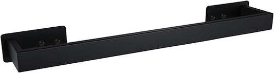 LANC Matte Black Bath Towel Bars 16-Inch, Self Adhesive Towel Bar for Bathroom Wall Mounted and No Drilling Towel Rack, Sticky on Kitchen Hand Towel Holder 304 Stainless Steel, A8310MB-L4
