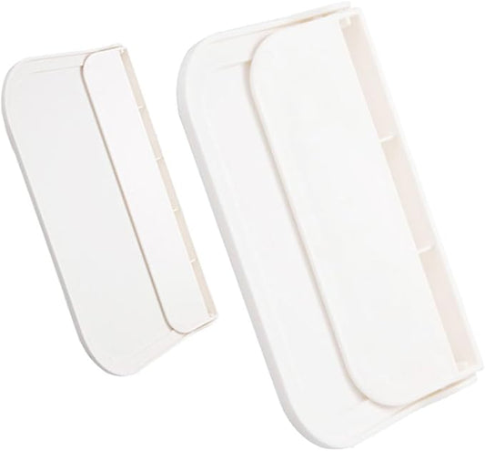NUOBESTY 2pcs Foldable Wall-Mounted Bathroom Shelves Space-Saving PP Storage Racks for Towels Soap and Toiletries Organization with Compact Folding Design