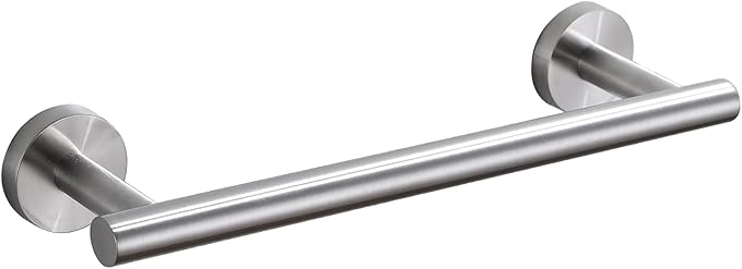 SEIDO 18 Inch Brushed Nickel Towel Bar for Bathroom Wall, One-Piece No-Assembly Kitchen Towel Holder Rod, SUS 304 Stainless Steel Towel Rack Wall Mounted, 16" Hanging Length, Complete Mounting Kit