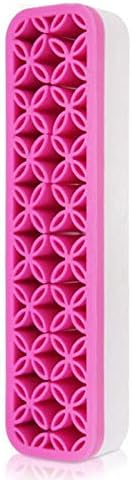 Silicone Makeup Brush Holder Beauty Tools Organizer Display Stand Cosmetic Storage Case Pink
