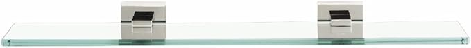 Alno A8450-18-PC Contemporary II Modern Glass Shelf with Brackets, 18", Polished Chrome
