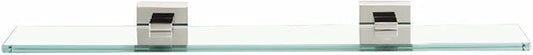 Alno A8450-18-PC Contemporary II Modern Glass Shelf with Brackets, 18", Polished Chrome