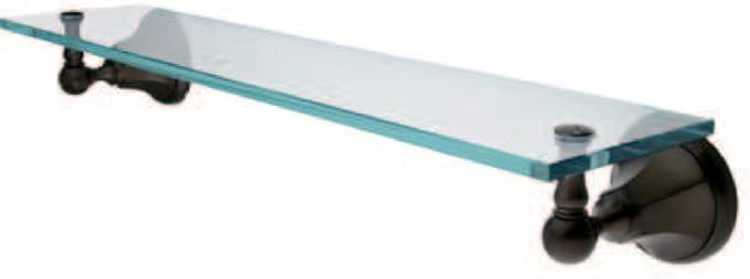 Kingston Brass BA4819ORB Metropolitan Glass Shelf, Oil Rubbed Bronze,2-3/4"
