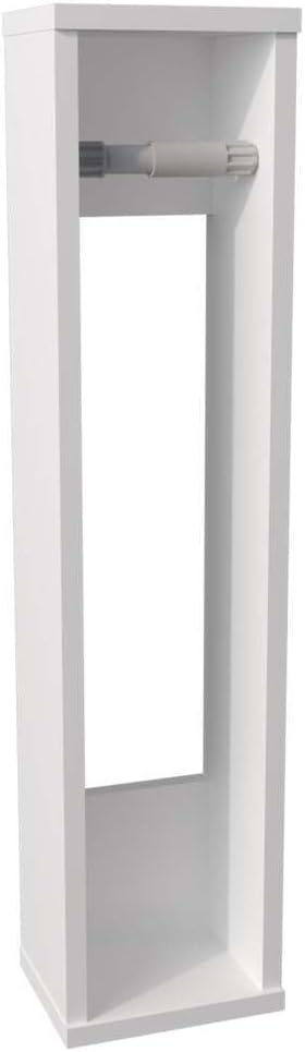 HomeStock Bathroom Shelf - 28" Tall 2-Tier White Storage Organizer