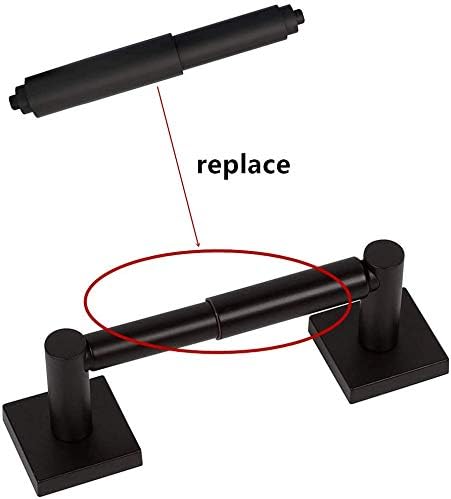 Toilet Paper Holder Roller 2pcs Black Color Plastic Toilet Tissue Flexible Holder Replacement Bathroom Plastic Spring Loaded Insert Spindle