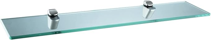 XVL Bathroom Glass Shelf 23.6 Inch Tempered Glass Rack Brushed GS3003AX