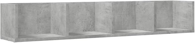 Wall Cabinets Set of 2, Floating Storage Shelves for Living Room, Modern Engineered Wood Display Organizer, Matte Grey, 39 Inch