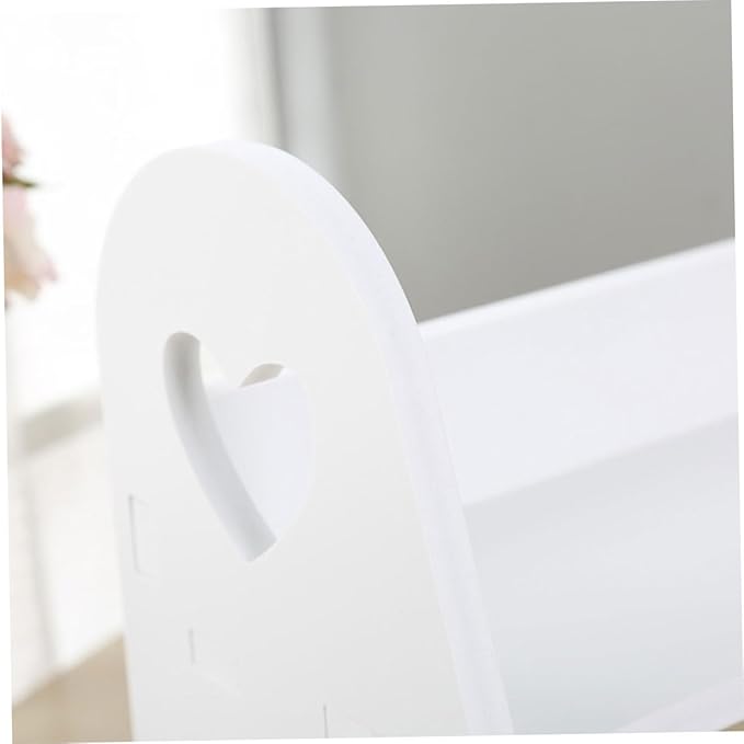 Bathroom Shelf Heart-Shaped Hollow Storage Rack for Cosmetics Small Washbasin Organizer Easy Installation Material for Bathroom and Vanity Use
