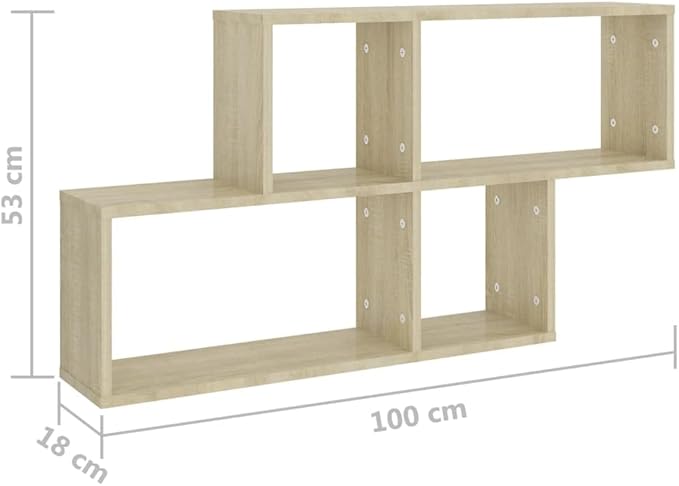 Sonoma Oak Wall Shelf 39.4 Inch, Floating for Living Room Bedroom, Modern Display Shelf for Books Decor, Sturdy Engineered Wood with Invisible Mount, 88.2 lb Load Capacity