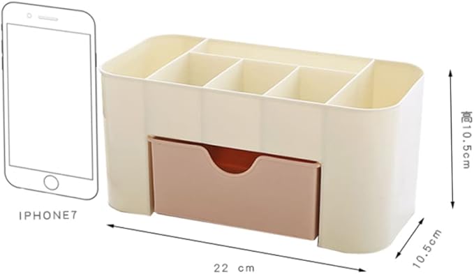 Cosmetic Organisers, Makeup Organizer Stackable Cosmetic Storage with Drawers Vanity Table Bathroom Countertop Office Desk Organizer for Pens Jewelry Display (Pink)