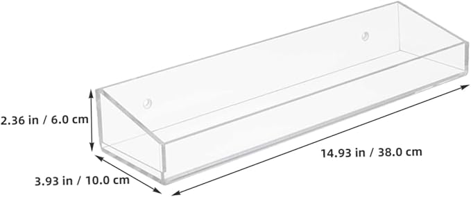 1set Floating Acrylic Shelf for Bathroom and Kitchen Storage Wall-mounted Organizer for Toiletries Seasonings and Essentials for Efficient Space Saving