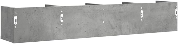 Wall Mounted Floating Shelves Set of 2, Concrete Grey Engineered Wood Storage Cabinets for Living Room, Office, Modern Display Organizer, 39 Inch
