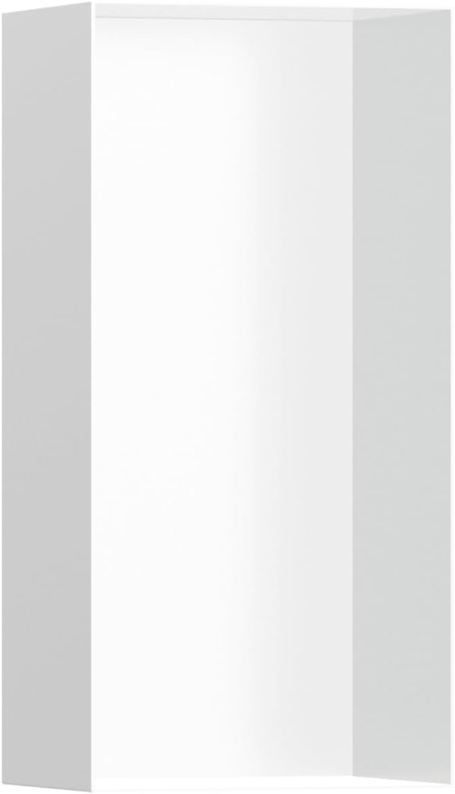 hansgrohe XtraStoris Minimalistic Recessed Wall Niche with Open Frame 12"x 6"x 4" in Matte White, 56070700