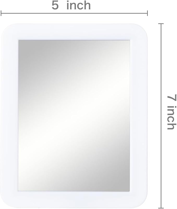 MIHAGUTY Magnetic Locker Mirror,5" x 7" Small Mirrors School Locker, Bathroom, Household Refrigerator, Locker Accessory, Office Cabinets, and Home (White)
