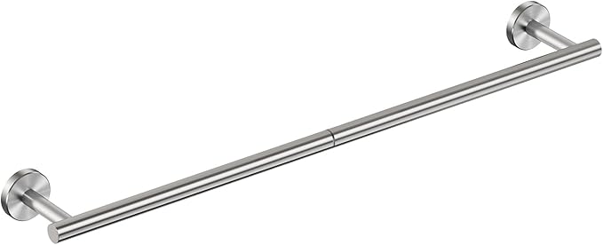 FORIOUS Towel Bar Wall Mounted, Stainless Steel Towel Racks for Bathroom 18 Inch, Includes Wall Mounting Hardware (Brushed Nickel, Total Length 20 Inch)
