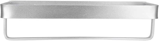 Compatibility for Space Aluminium Bathroom, Shelf Wall Mount Single Layer Shampoo Storage Rack(with Rod 带杆)