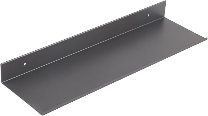 Qinlorgo Wall Mounted Bathroom Shelf, Space Aluminum Storage Rack Organizer, Smooth Edges Shelf for Kitchen, Bathroom & Hotel (40cm)