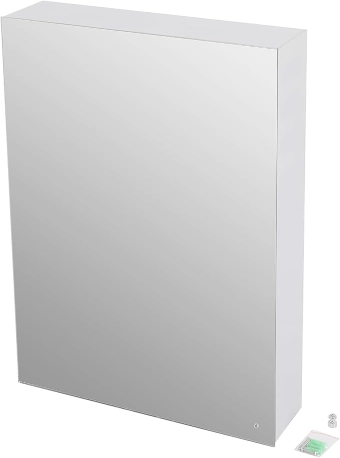 3 Tier Stainless Steel Storage Shelf, Wall Mounted Storage Rack, Bathroom Storage Cabinet with Half Cut Shelves for Home, Office or First Aid, 45 * 12.5 * 65cm