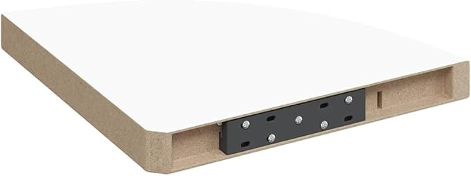 Corner Shelf Wall Mounted Floating Triangular Display Shelves, 13.8 Inch Matte White Wood MDF Storage Organizer for Bedroom, Living Room, and Home Office Decor