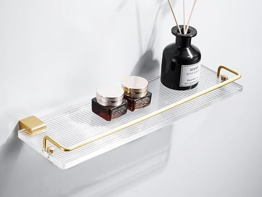 Towel Rack Toilet Golden Bath Towel Holder Bathroom Towel Pendant Set, Single Layer Shelf