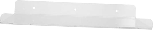 Wall Mounted Storage Shelf for Bathroom Acrylic Floating Rack No Drill Installation 2-Tier Organizer for Kitchen and Shower Space-Saving Storage Solution