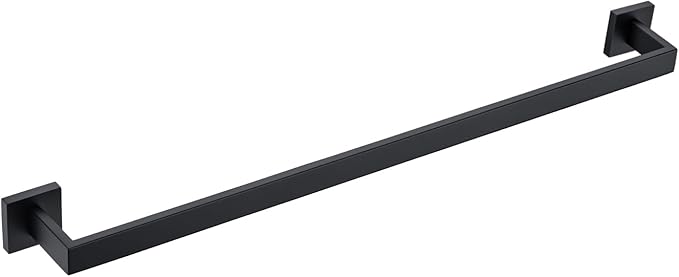 BANOLUX Towel Rack, 32-Inch Single Towel Bars for Bathroom, Towel Racks for Bathroom Wall Mounted SUS304 Stainless Steel Hand Towel Holder Organize Heavy Duty, Matte Black Towel Bar
