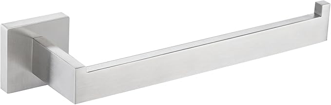 Angle Simple Hand Towel Holder for Bathroom, SUS 304 Stainless Steel Kitchen Towel Hanger Rack for Wall, Brushed Nickel, 10.24 Inches