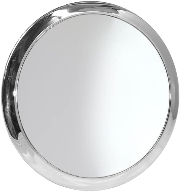 Britta Products Large 8" Suction Mount Mirror - 5X Magnifying Vanity Makeup Mirror with 3-Point Suction, Pivoting, Rotating and Locking