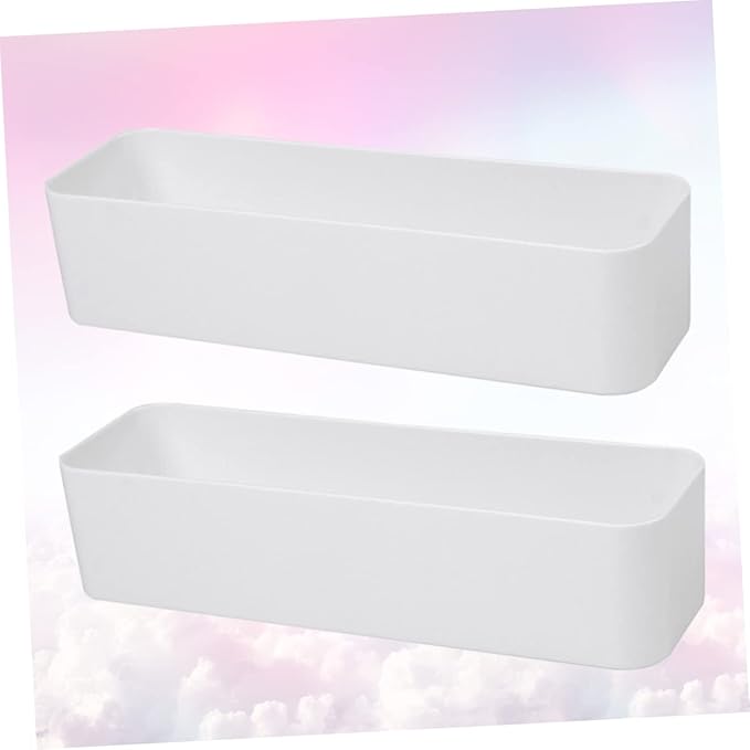 2pcs Bathroom Wall Shelves Wall-Mounted Storage Boxes Abs Plastic Organizers Space Saving Decorative