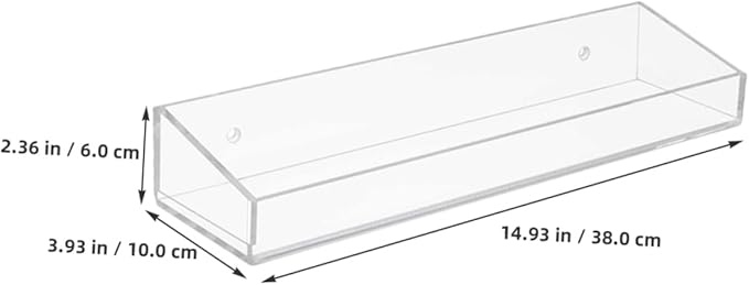 1set Acrylic Floating Shelf for Bathroom Kitchen Wall Wall-mounted Storage Rack for Toiletries Seasoning Bottles Shelf Organizer