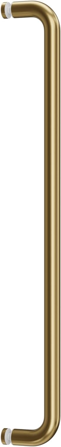 Ranbo Glass Shower Door Towel Bar 20 Inch Stainless Steel Sliding Shower Door Handle Replacement with Satin Gold Finish for Commercial and Residential Glass Doors