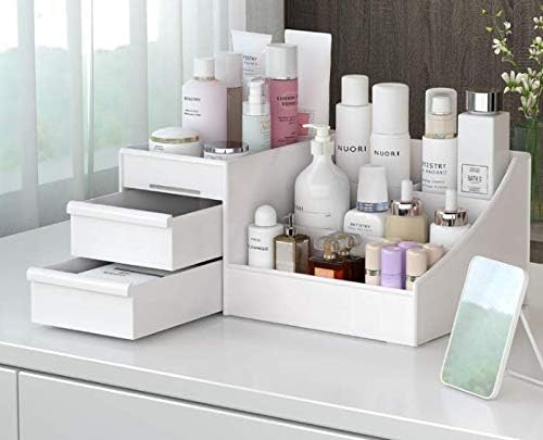 1 PCS Drawer Type Cosmetics Storage Box Dormitory Desktop Finishing Dresser Skin Care Lipstick Plastic Shelf