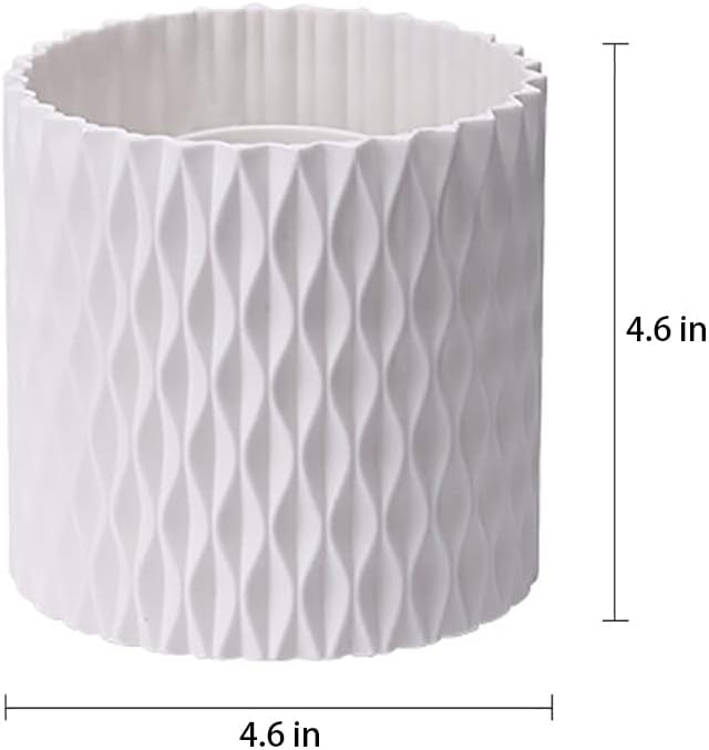 SMILESUN 360??Rotating Makeup Brush Holder Makeup Organizer 5 Slot Cosmetic Storage Makeup Brushes Cup Pen Holder (White)