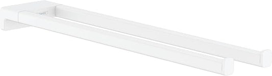 hansgrohe AddStoris Towel Holder Twin-Handle in Matte White 1-inch Accessories in Matte White, 41770700
