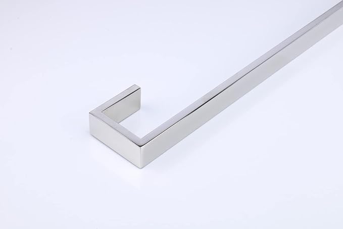 TocTen Bath Towel Rack - Square Base Thicken SUS304 Stainless Steel Towel Bar for Bathroom, Bathroom Bar Accessories Towel Rod Heavy Duty Wall Mounted Towel Holder (Polish Chrome, 12 Inch)