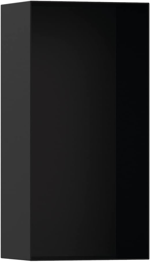 hansgrohe XtraStoris Minimalistic Recessed Wall Niche with Open Frame 12"x 6"x 4" in Matte Black, 56070670
