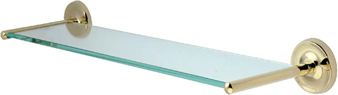 Kingston Brass BA319PB Classic Glass Shelf, Polished Brass
