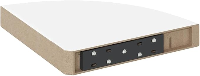 Corner Shelf Set of 2, Floating Wall Shelves in High Gloss White, Modern Decorative Storage Display for Bedroom, Living Room, Office, 9.8 x 9.8 x 1.5 Inch