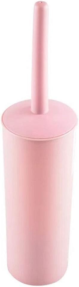WFF Toilet Brush, Upright Plastic Brush and Stand with Lid for Bathroom Storage-Sturdy, Deep Cleaning